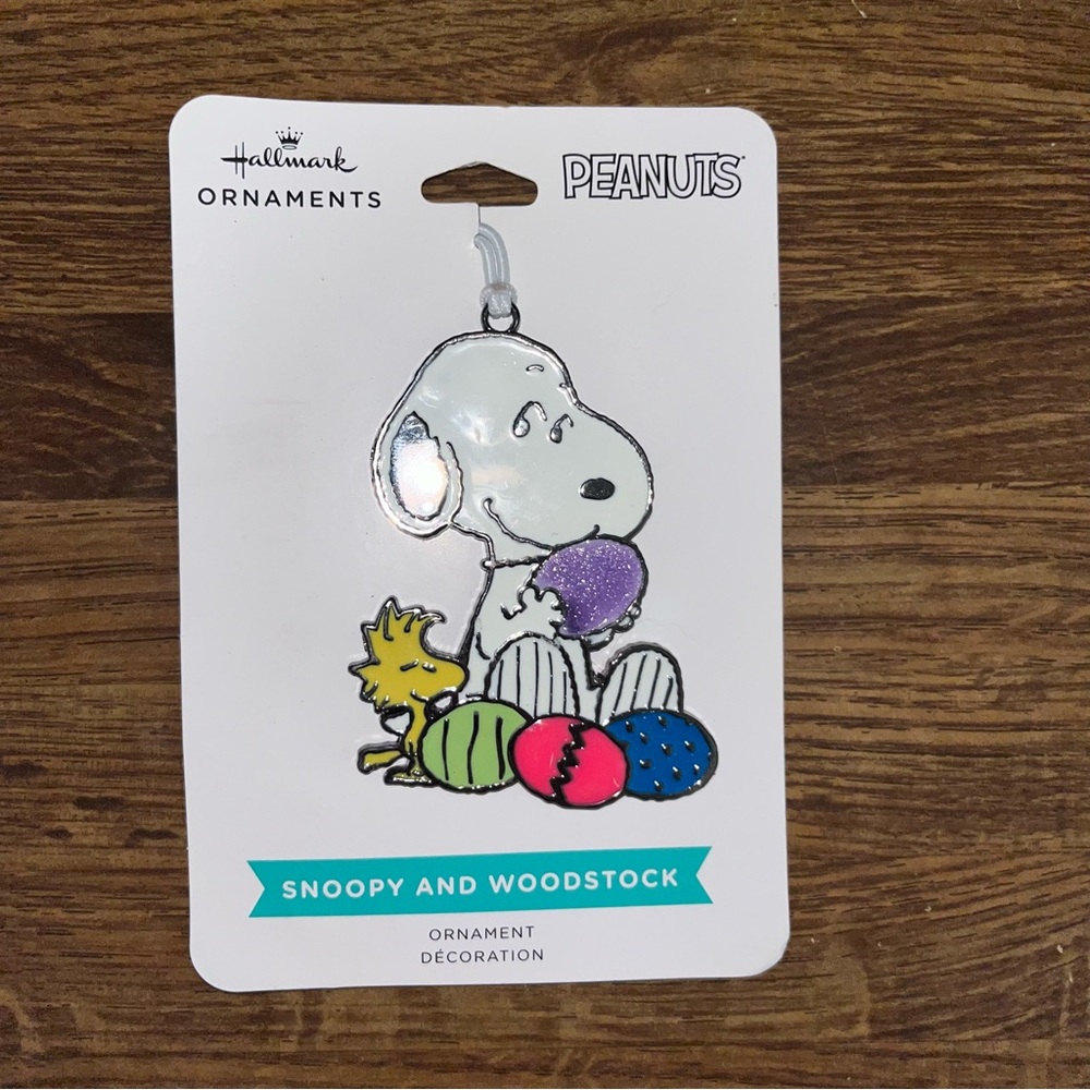 Peanuts snoopy and woodstock easter ornament